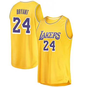 Kobe Bryant Los Angeles Lakers Yellow Throwback Swingman Jersey 